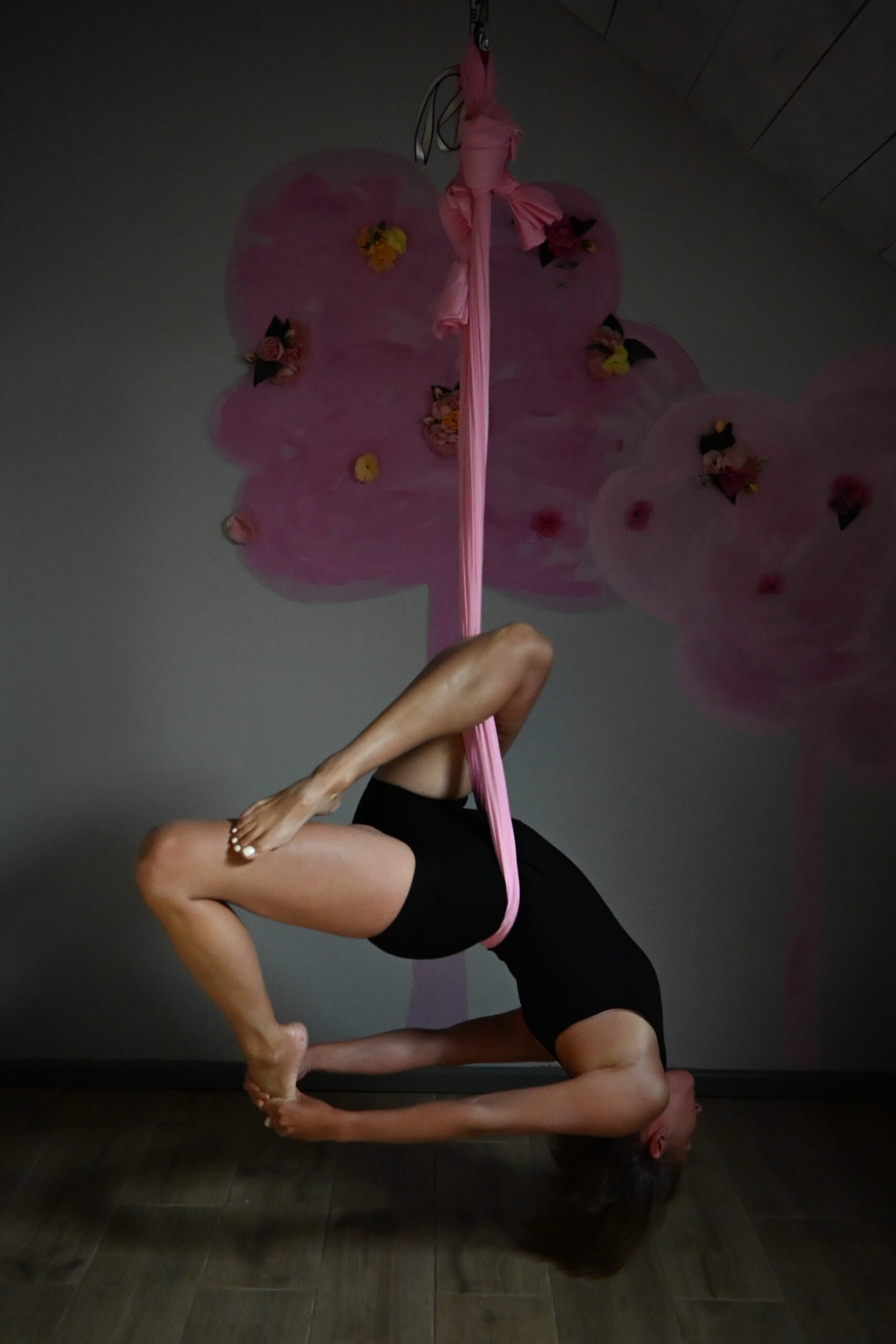 Hamak chusta do aerial jogi 5 m 7 m karabińczyki - obrazek 2